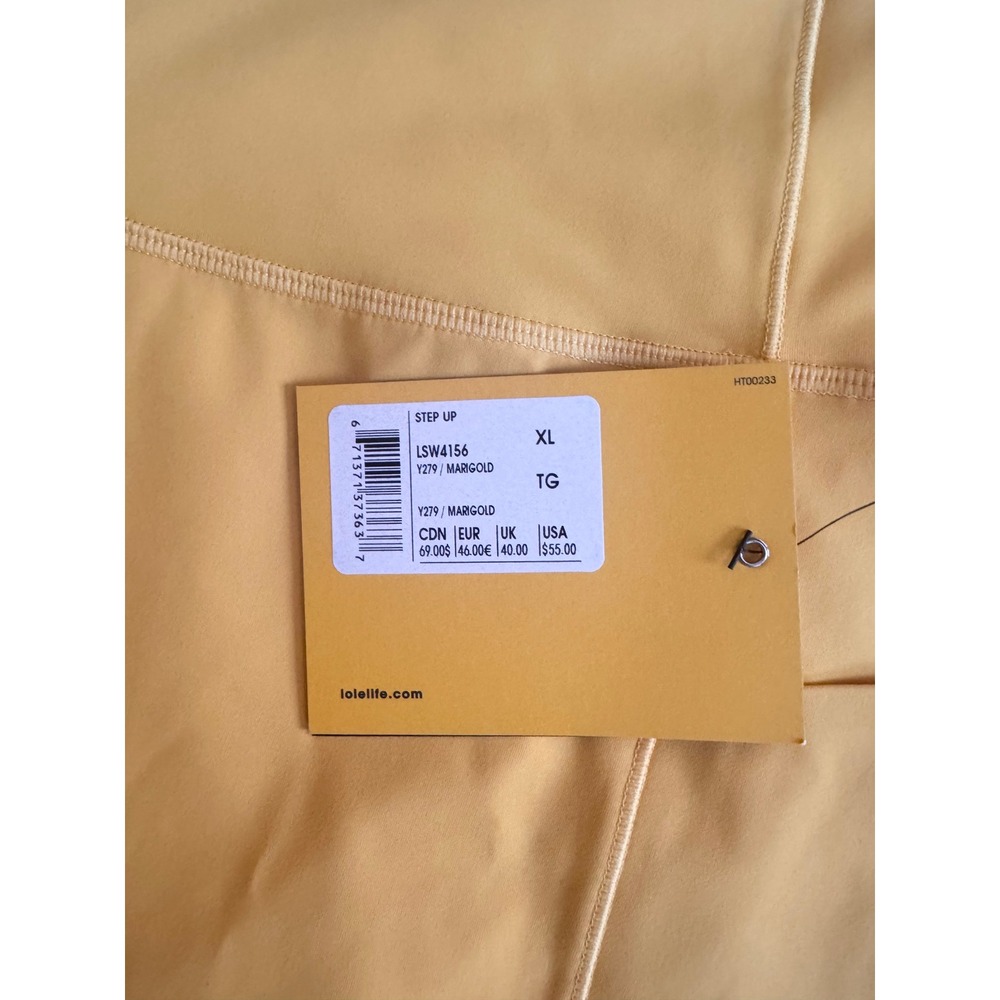 Lole Women Yellow High Waisted Pocketed Bike Shorts Activewear Sz XL - Picture 11 of 12